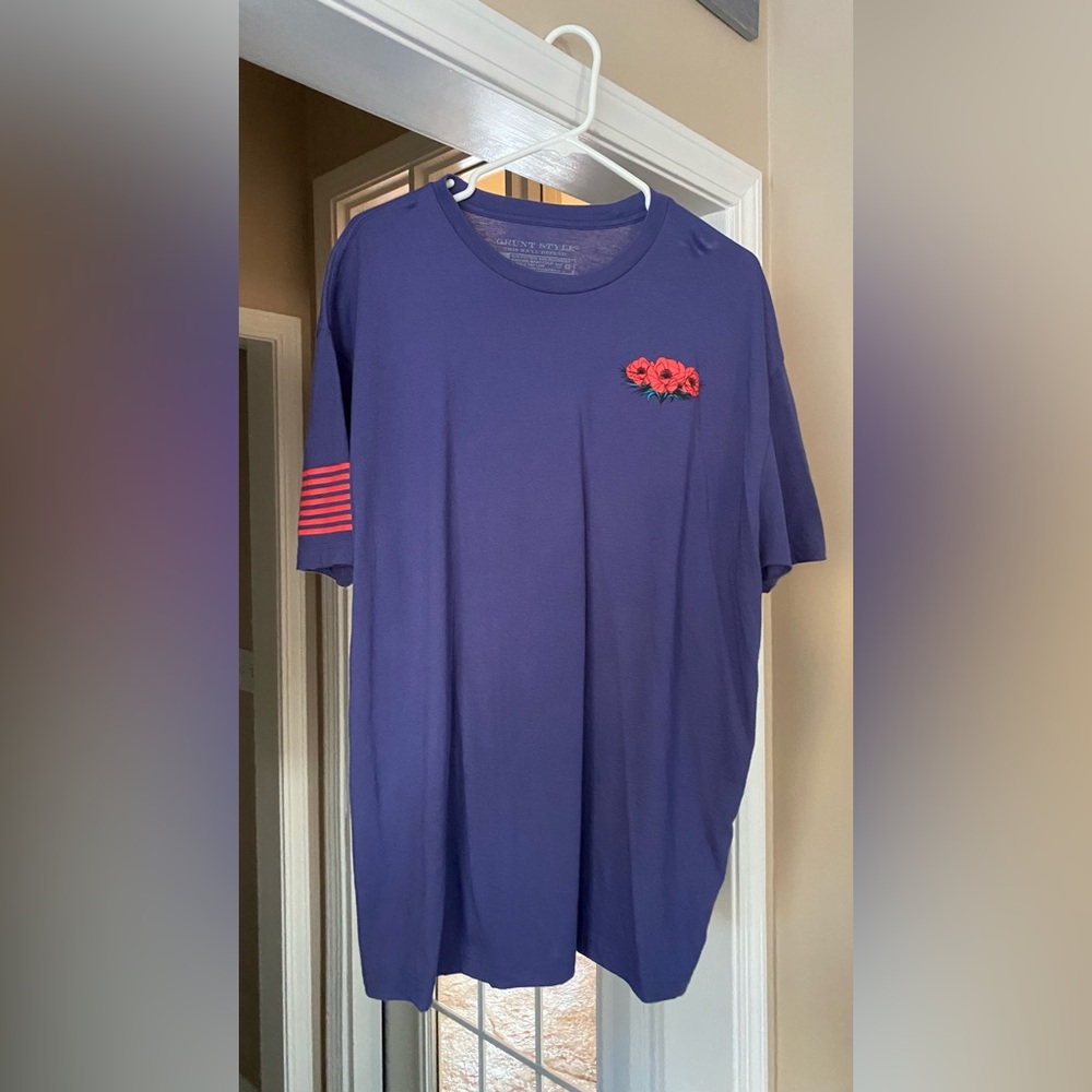 Grunt Style Purple T-Shirt with Red Accents